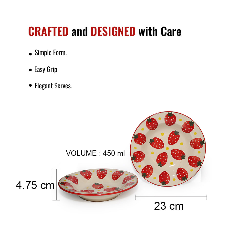 Pasta Plate Set of 2| Multicolour | 450 ml each