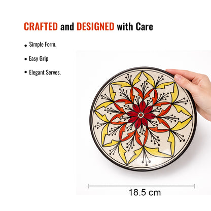 Quarter Serving Plate Set of 2 | Multicolour