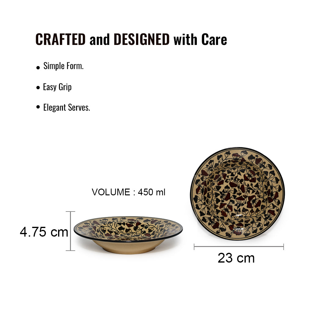 Pasta Plate Set of 2| Multicolour | 450 ml each
