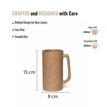 Beer Mugs Set of 2| 500 ml