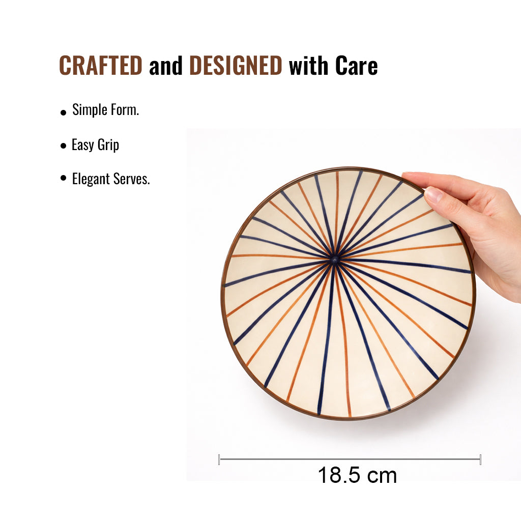 Quarter Serving Plate Set of 2 | Multicolour