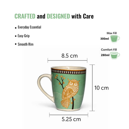 Milk Coffee Mugs Set of 2 | Multicolor | 300 ml