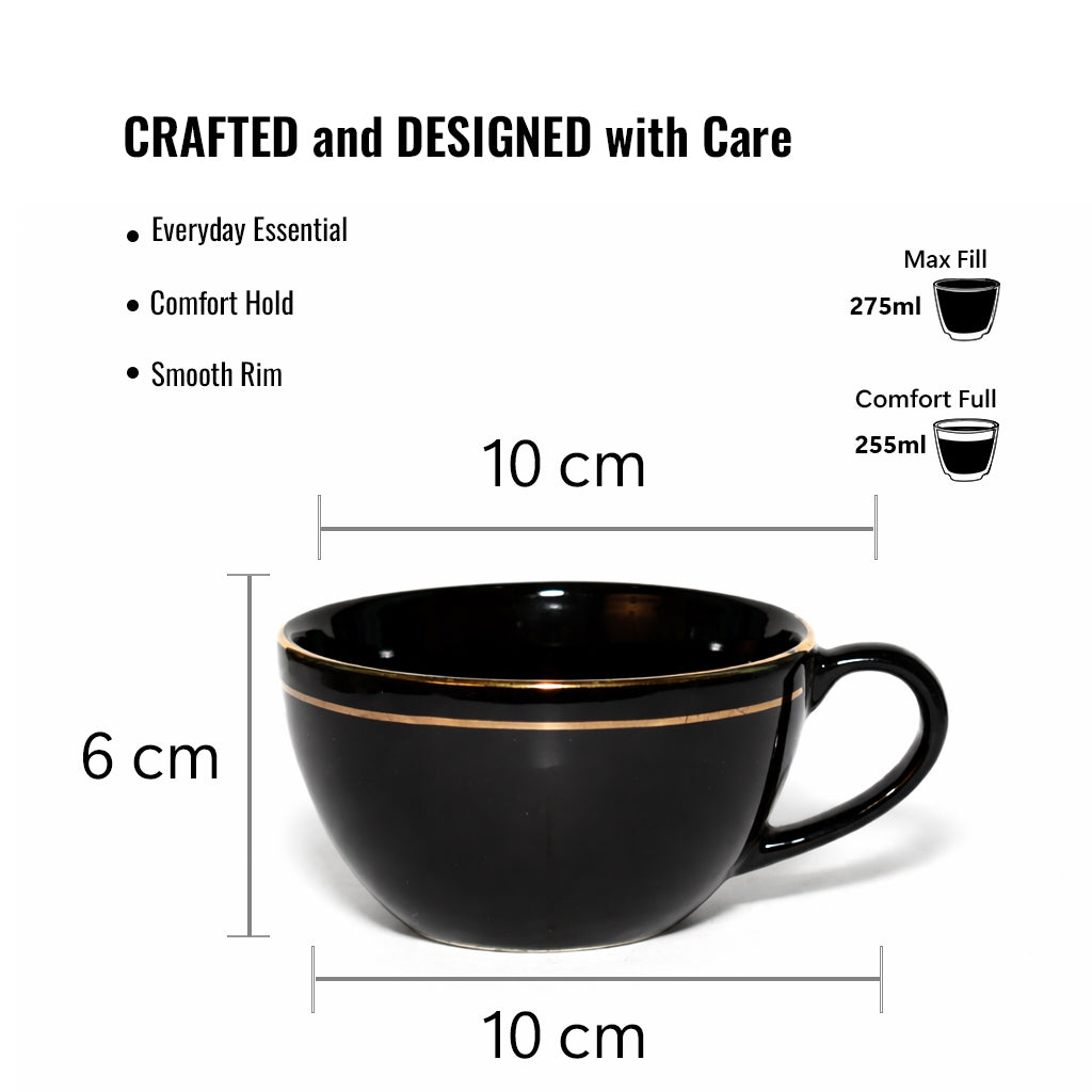Soup Bowls with Handle Set of 2 | 275 ml
