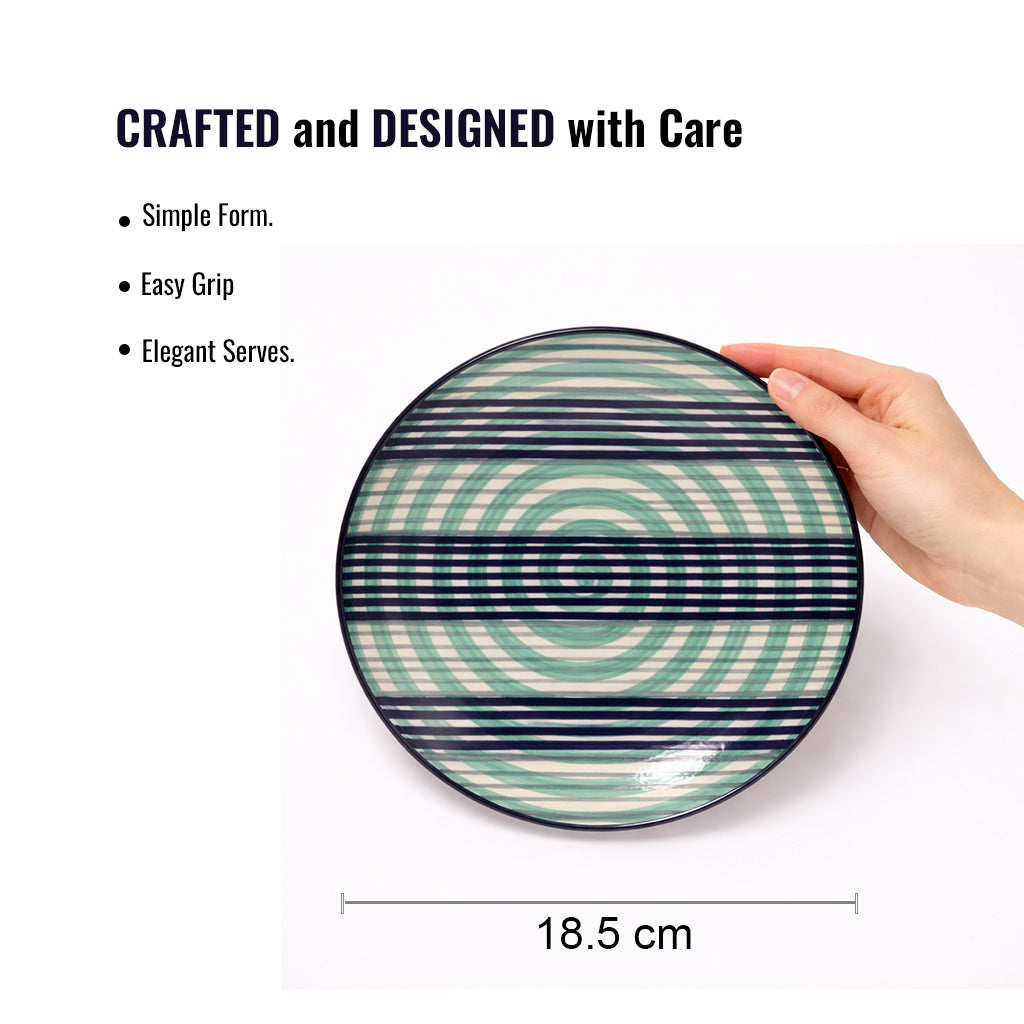Quarter Serving Plate Set of 2 | Multicolour