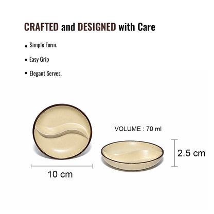 Chutney Serving Plates Set of 2 | 70 ml