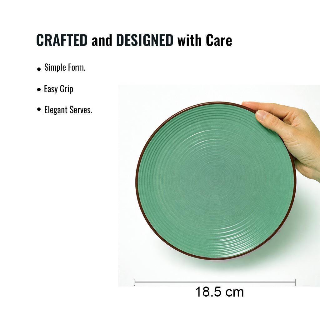 Quarter Serving Plate Set of 2 | Multicolour