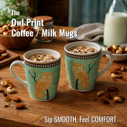 Milk Coffee Mugs Set of 2 | Multicolor | 300 ml