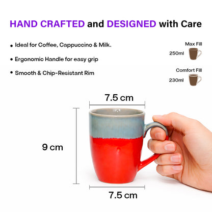 Coffee Mugs Set of 6 | 250 ml