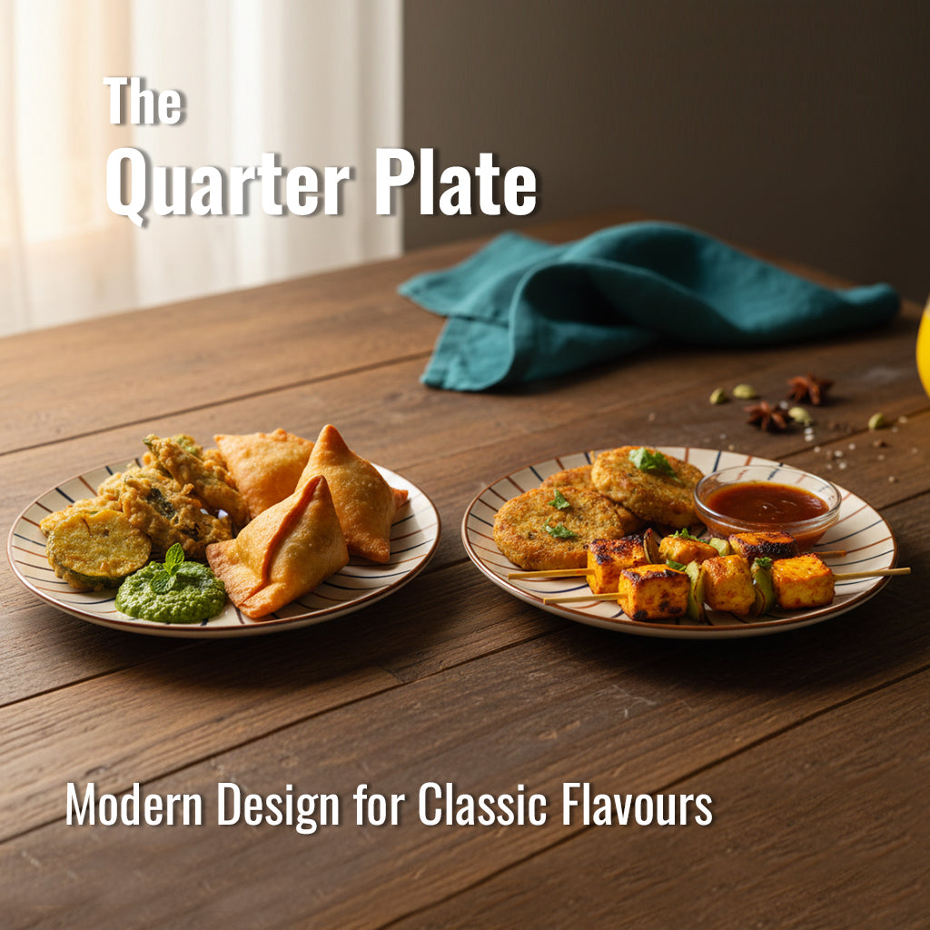 Quarter Serving Plate Set of 2 | Multicolour