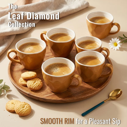 Coffee Mugs Set of 6 | Multicolour | 220ml