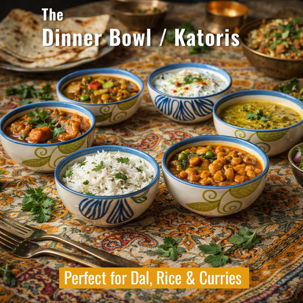 Dinner Bowls Set of 6 | Multicolor Print | 220 ml