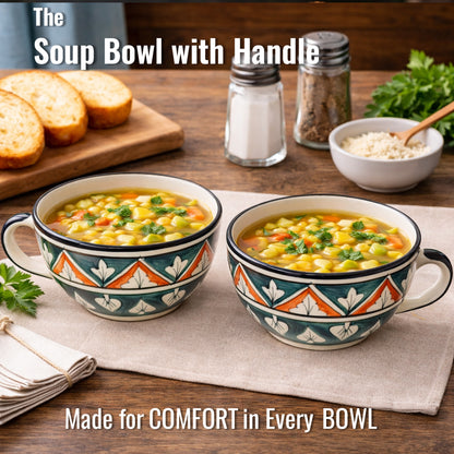 Soup Bowls Set of 2| Multicolour | 400 ml