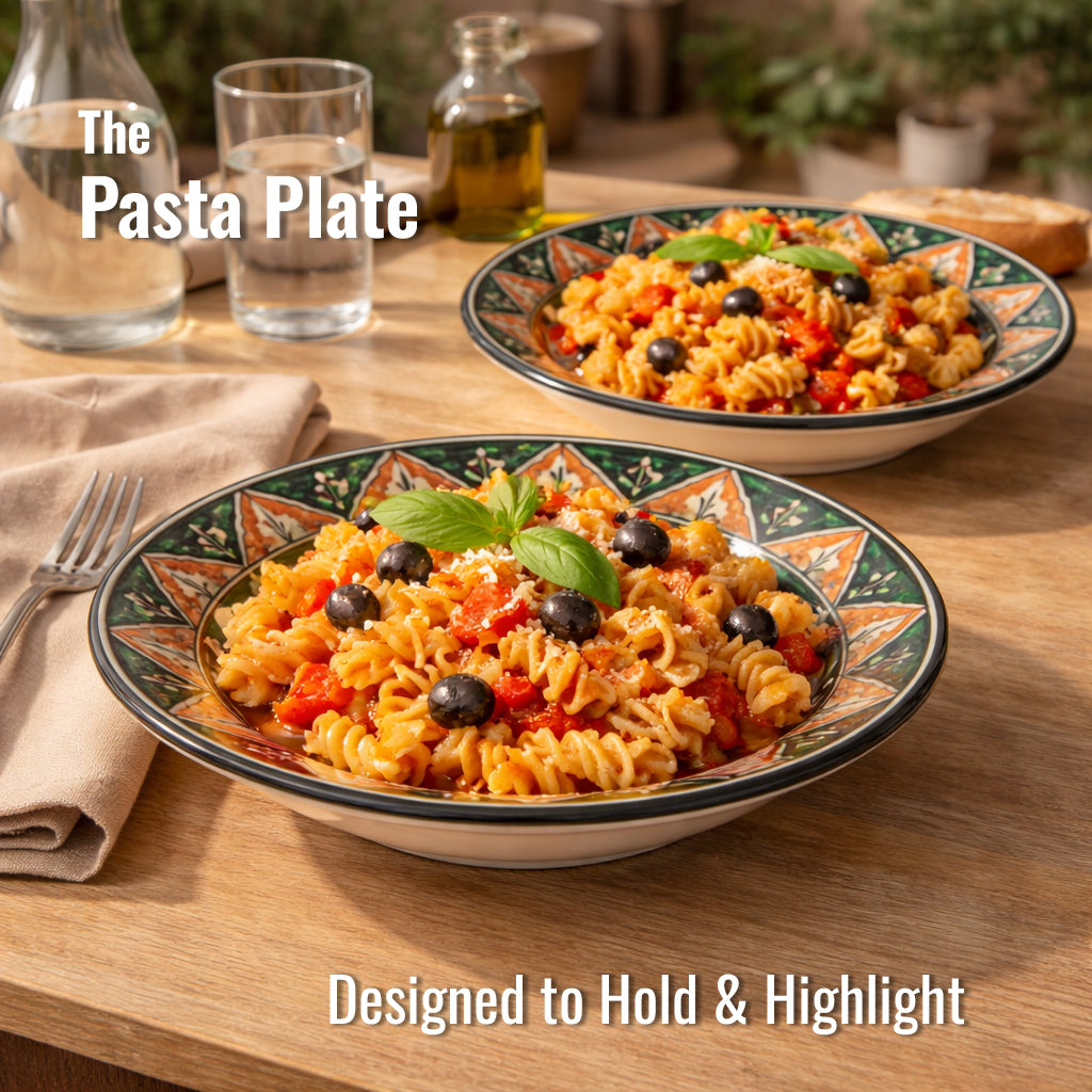 Pasta Plate Set of 2| Multicolour | 450 ml each