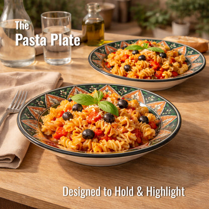 Pasta Plate Set of 2| Multicolour | 450 ml each