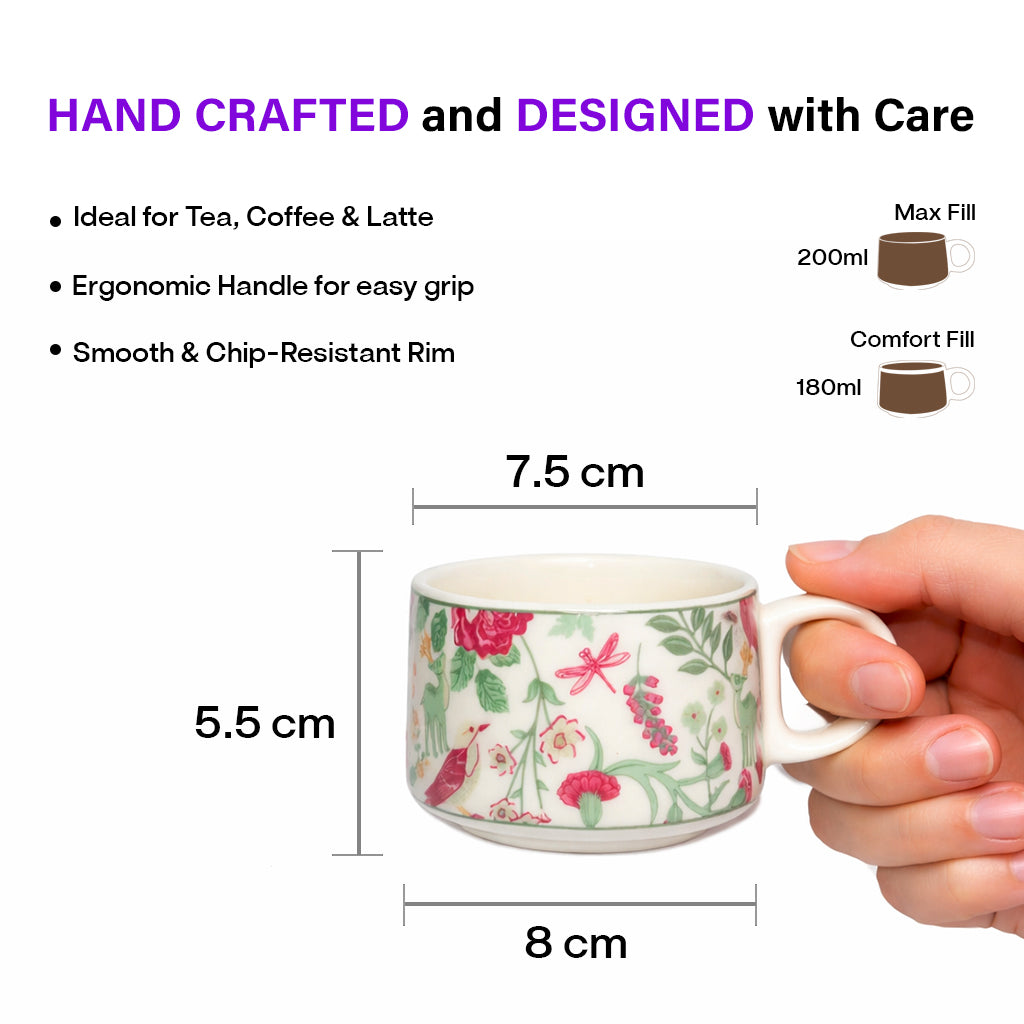 Coffee Mugs Set of 6 | 200 ml