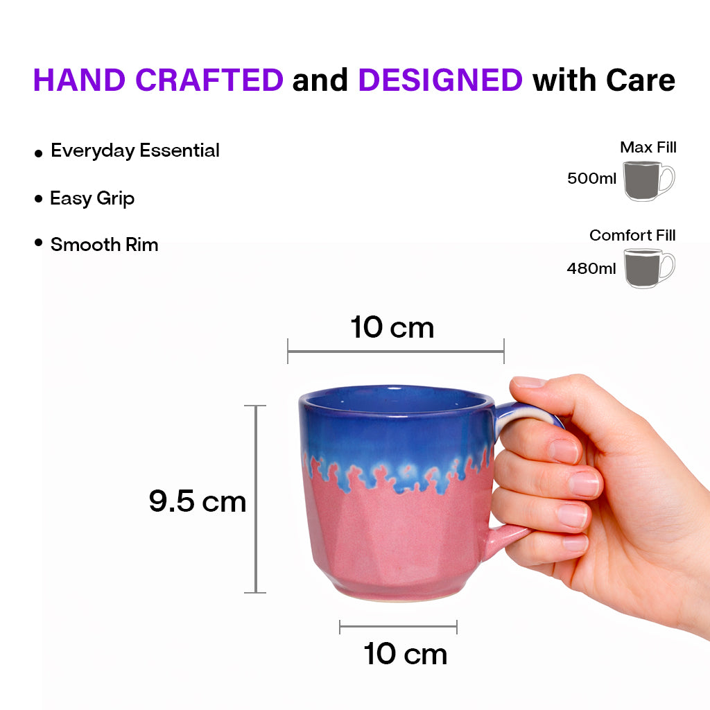 Maggie Mugs Set  of 2 |Dual Colour | 500 ml