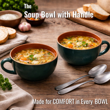 Soup Bowls with Handle Set |350 ml