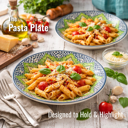 Pasta Plate Set of 2| Multicolour | 450 ml each