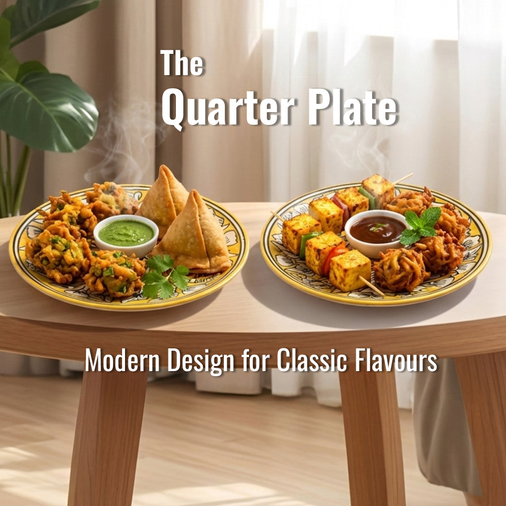 Quarter Serving Plate Set of 2 | Multicolour