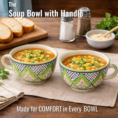 Soup Bowls Set of 2| Multicolour | 400 ml