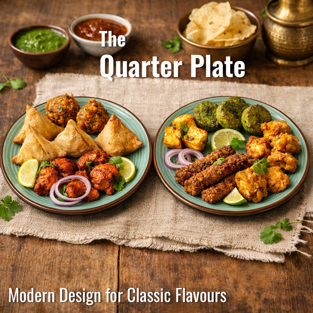 Quarter Serving Plate Set of 2 | Multicolour