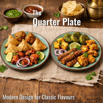 Quarter Serving Plate Set of 2 | Multicolour
