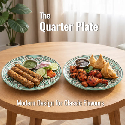 Quarter Serving Plate Set of 2 | Multicolour