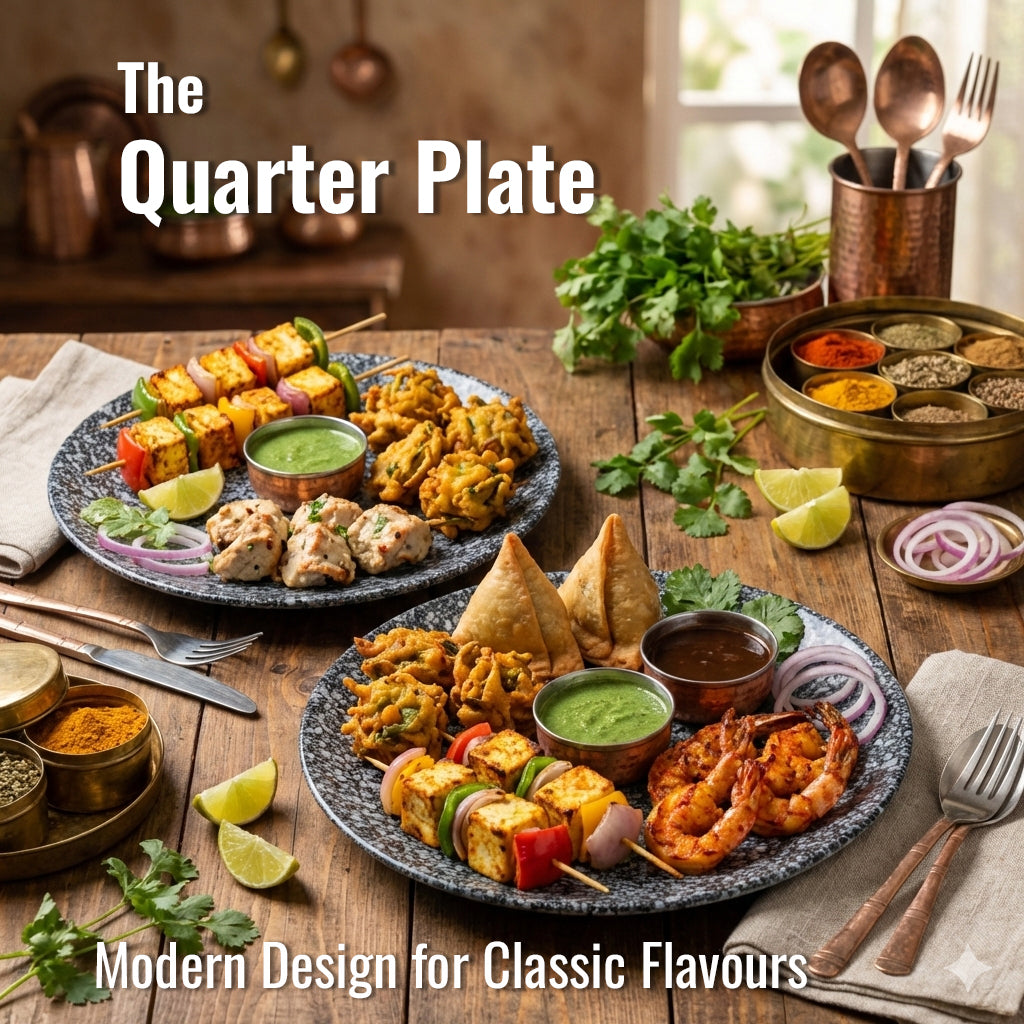 Quarter Serving Plate Set of 2 | Multicolour