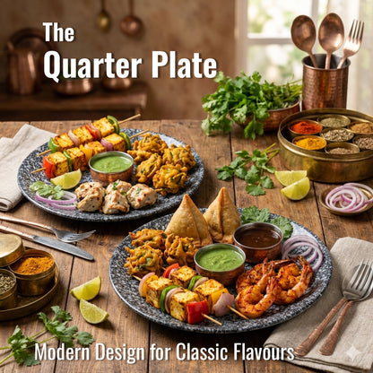 Quarter Serving Plate Set of 2 | Multicolour