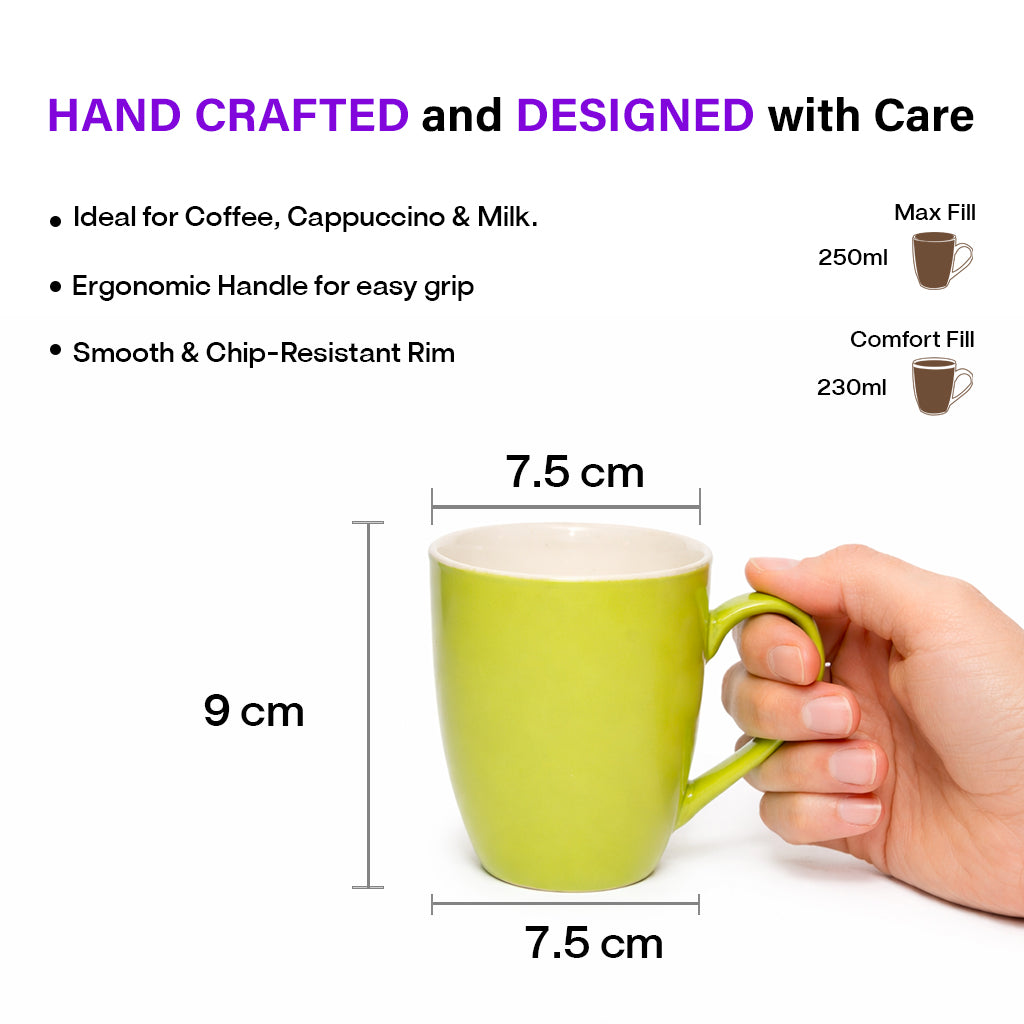Coffee Mugs Set of 6 | 250 ml