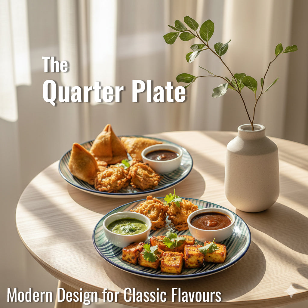 Quarter Serving Plate Set of 2 | Multicolour
