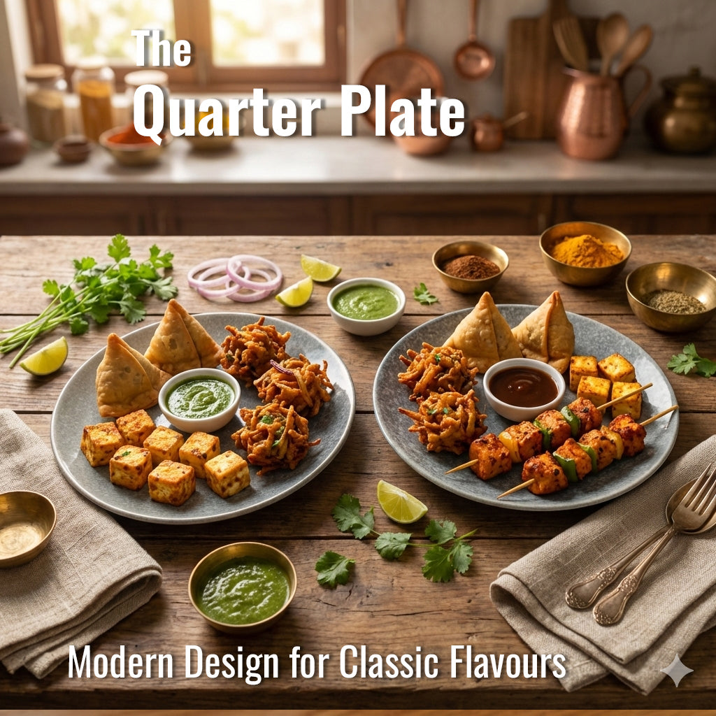 Quarter Serving Plate Set of 2 | Multicolour