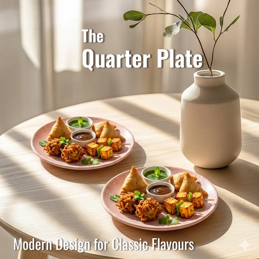 Quarter Serving Plate Set of 2 | Multicolour
