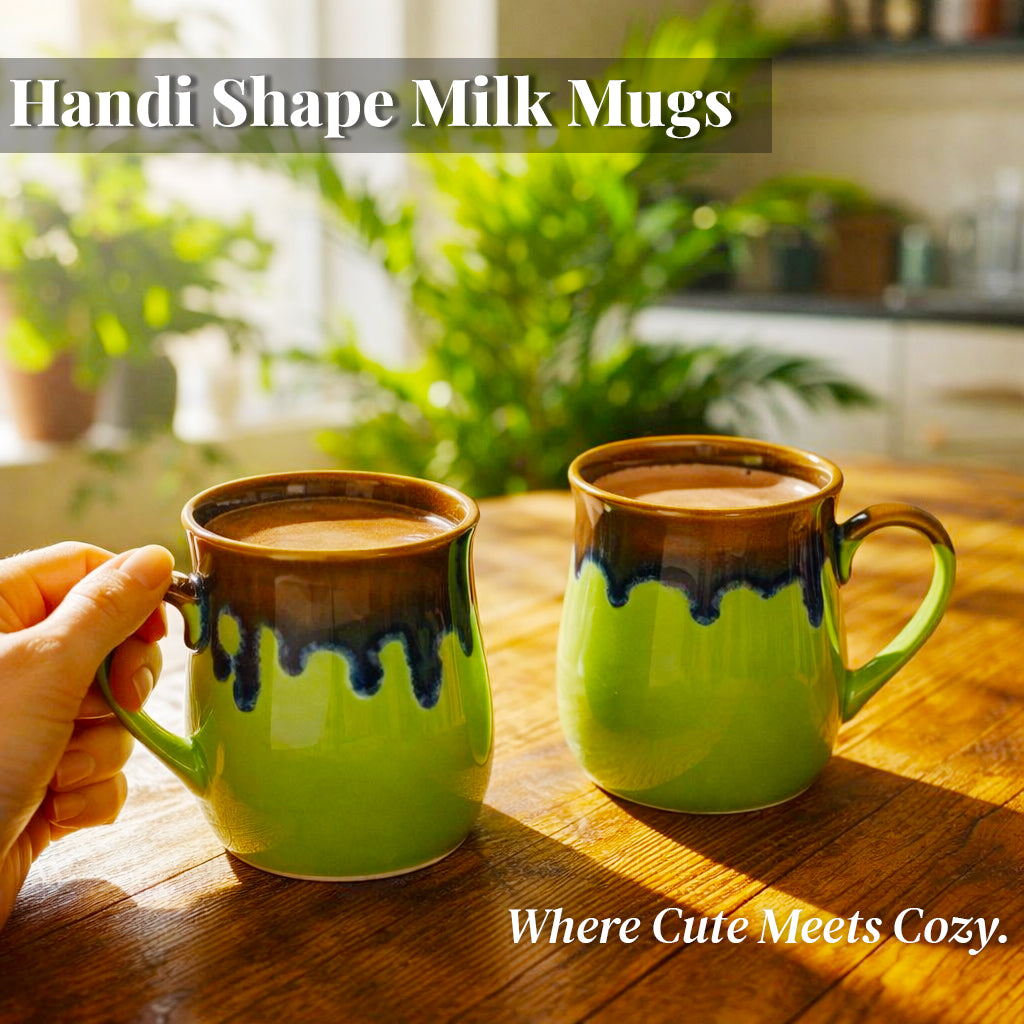 Milk Mugs Set | Dual Colour | 400 ml