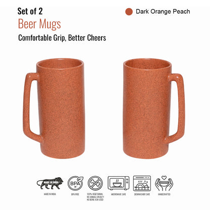Beer Mugs Set of 2| 500 ml