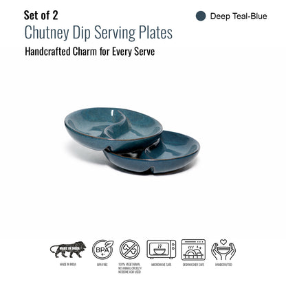 Chutney Serving Plates Set of 2 | 70 ml