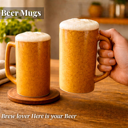 Beer Mugs Set of 2| 500 ml