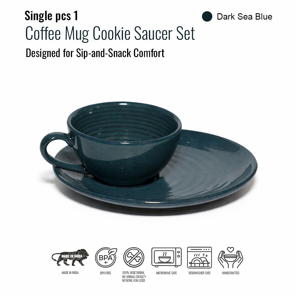 Coffee Mug with Cookie Saucer Set | 270 ml.