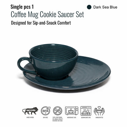 Coffee Mug with Cookie Saucer Set | 270 ml.