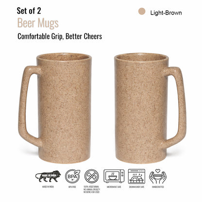 Beer Mugs Set of 2| 500 ml