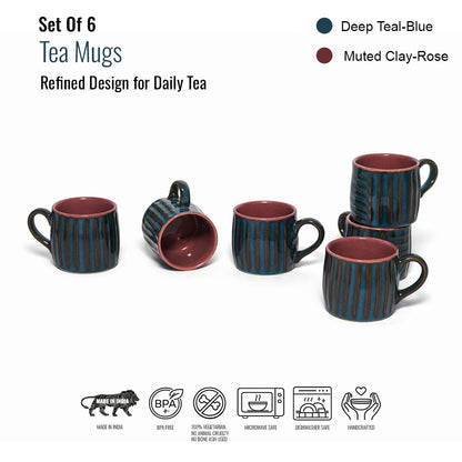Tea Cups Set of 6 | 160 ml
