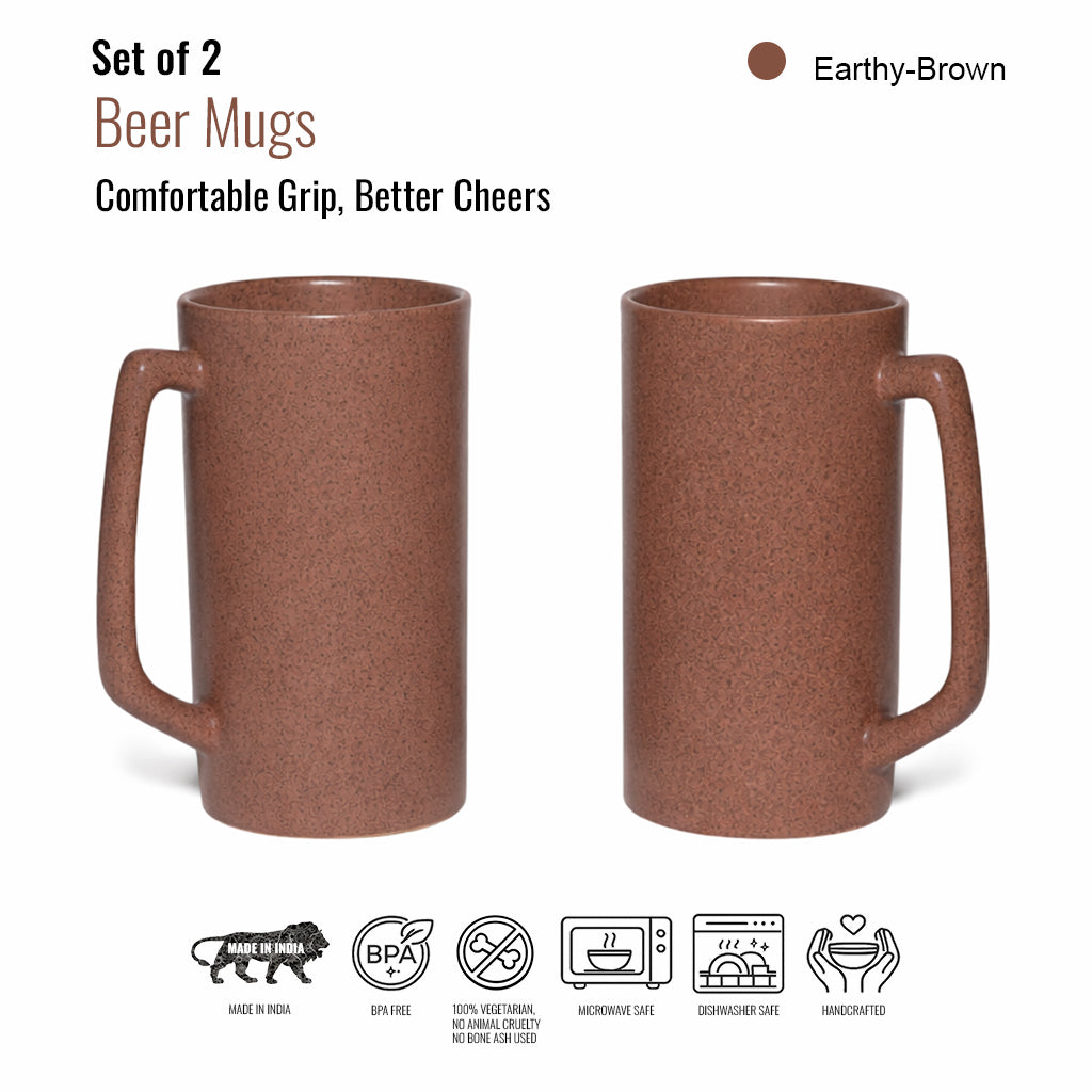 Beer Mugs Set of 2| 500 ml
