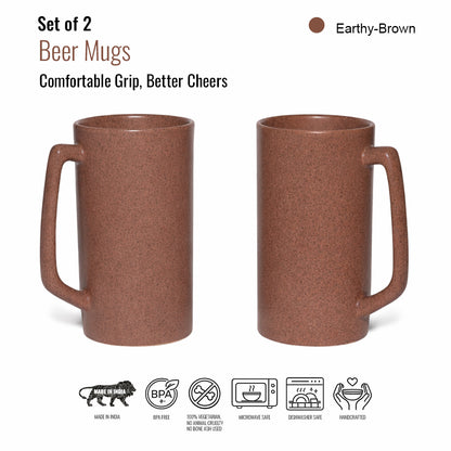 Beer Mugs Set of 2| 500 ml