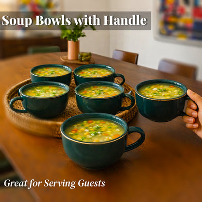 Soup Bowls with Handle Set |350 ml