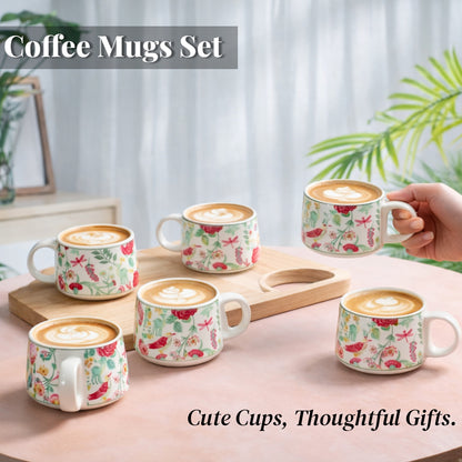 Coffee Mugs Set of 6 | 200 ml