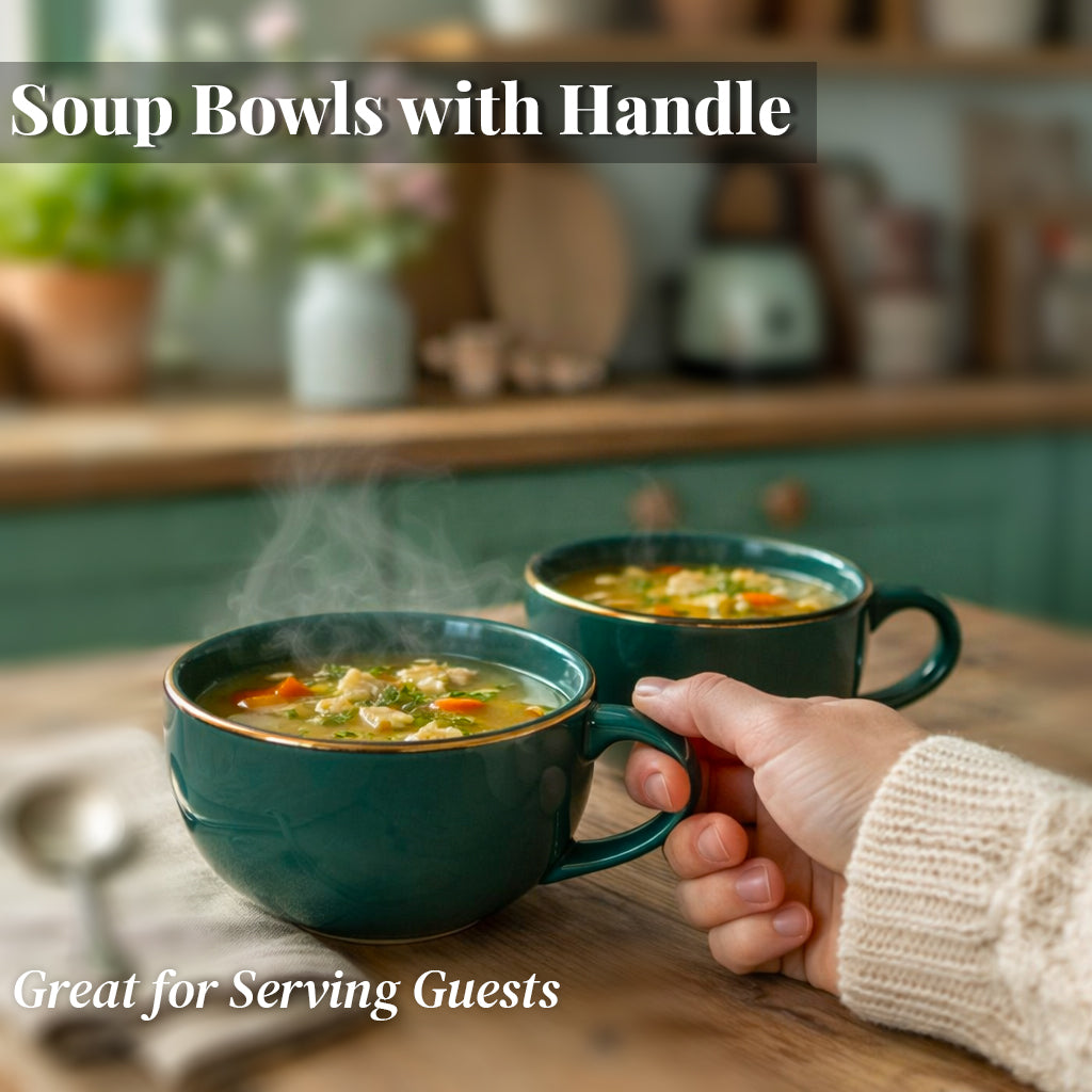 Soup Bowls with Handle Set |350 ml