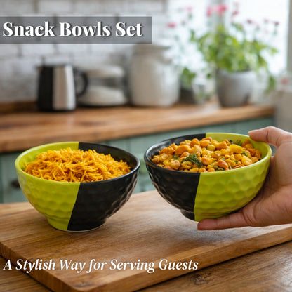 Snack Bowls Sets | Half-Half Colour tone | 350 ml