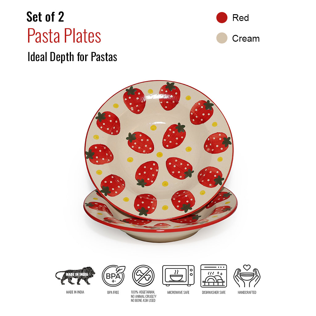 Pasta Plate Set of 2| Multicolour | 450 ml each