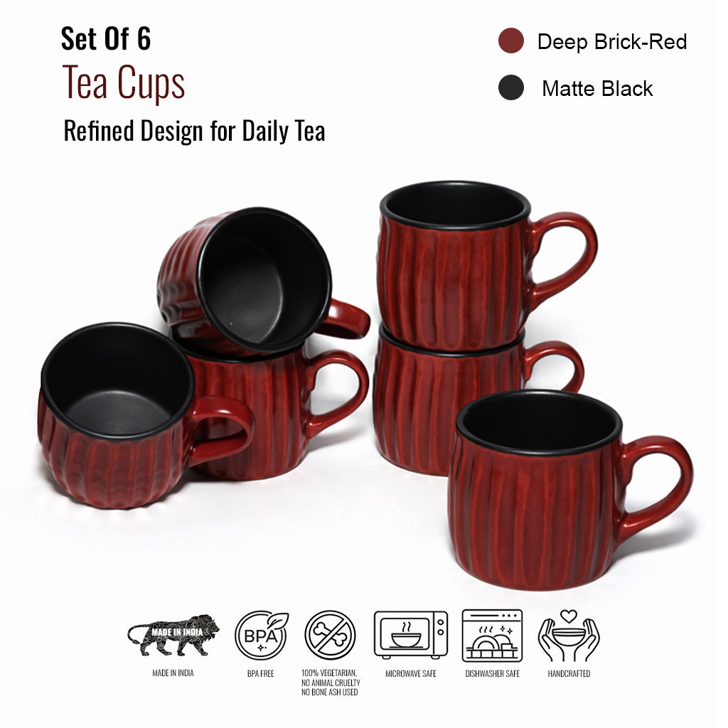 Tea Cups Set of 6 | 160 ml