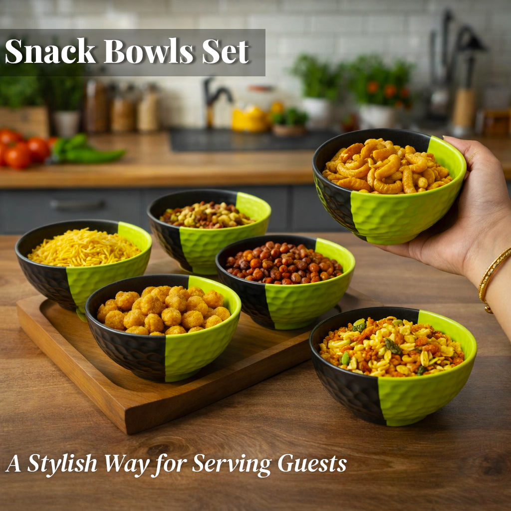 Snack Bowls Sets | Half-Half Colour tone | 350 ml